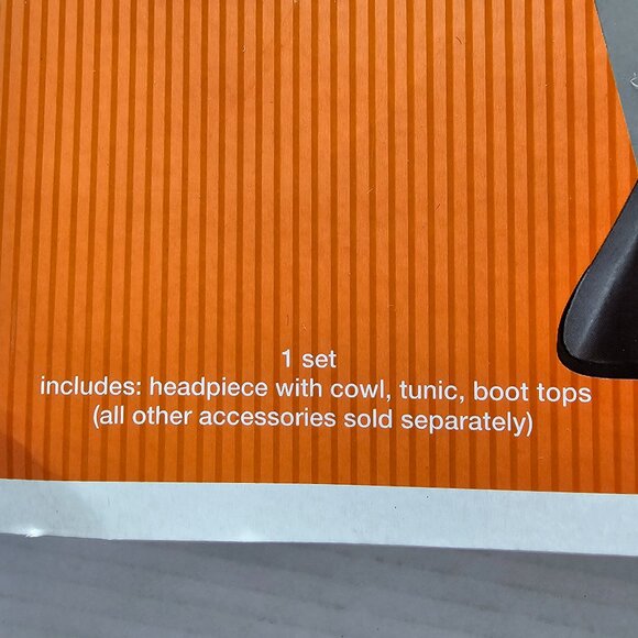 New Child Boy Costume Warrior King Knight Black Armor Silver Tunic Boot tops L - Picture 7 of 8